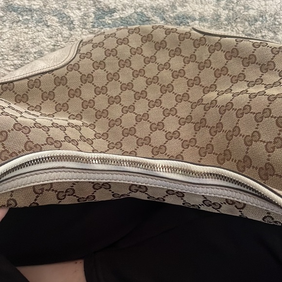 GUCCI Sherry Princy GG Pattern Shoulder Bag Canvas Leather Brown Italy - Picture 10 of 17